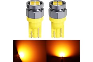 Fulanmi 194 LED Bulb Amber for Car Side Marker, 168 175 2825 W5W T10 4-SMD 3030 Error Free, 550 Lumens Extreme Bright for Lic