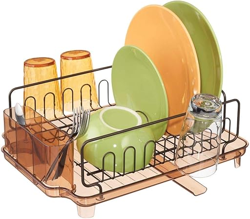 Amazon.de: mDesign Abtropfgestell mit Abtropfschale – Abtropfablage für