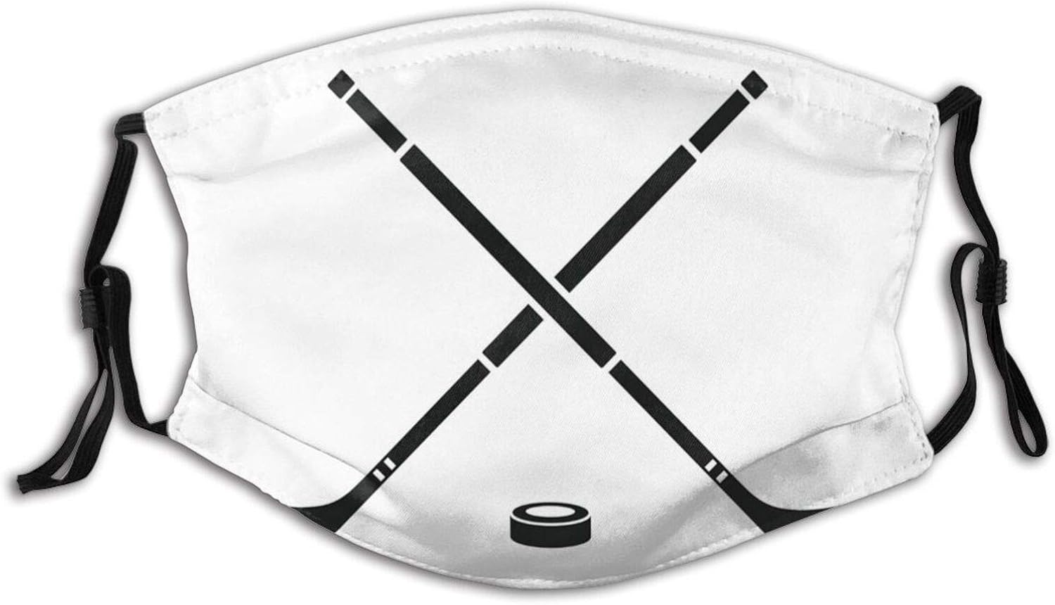 Face Masks Crossed Goalie Sticks Hockey Reusable with 2 Pcs Filters