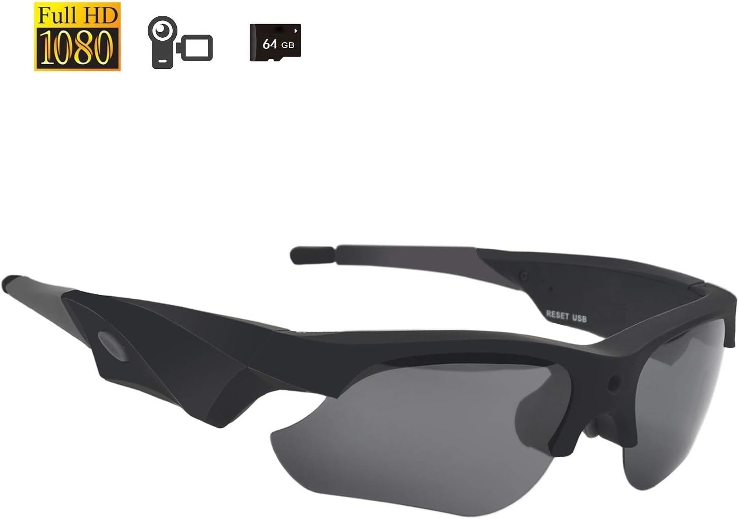 Camera sunglasses 1080P, WBPINE Mini Video Glasses Anti Glare & UV shield Eyewear for Sports,Riding,Fishing,Motorcycle