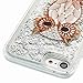 Urberry Iphone 7 Case,Running Glitter Cover, Sparkle Love Heart, Creative Design Flowing Liquid Floating Luxury Bling Glitter Sparkle Hard Case for 4.7 inch iPhone 7 with a Screen Protector (C)