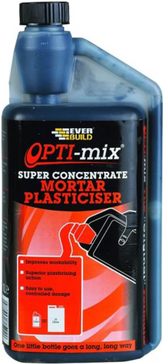 Sika Everbuild Opti-Mix Mortar Plasticiser 1 Litre High-Strength Concentrate