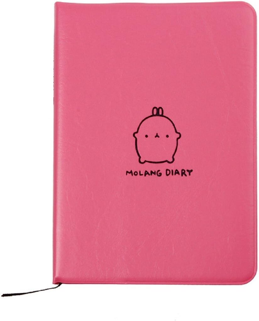 Qaintter Cute Rabbit Molang Diary Weekly Planner Agenda Notepad Notebook (Hot Pink)