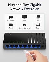 Cudy GS108D 8-Port Gigabit Unmanaged Ethernet Switch Rj45 Plug Play Fanless view 2
