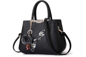 ELDA Purses and Handbags for Women Embroidery Top Handle Satchel Fashion Ladies Shoulder Bag Tote Purse Messenger Bags