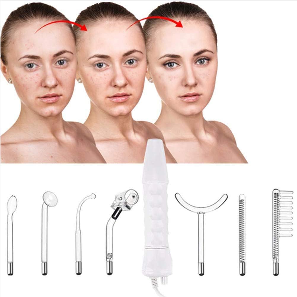 WFZGZ 7pcs High Frequency Facial Machine Handheld Portable High Frequency Wand for pores Spot Puffy Eyes Aging Skin Shrink