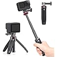 Extendable Selfie Stick for Action Camera, Portable Vlog Selife Stick Tripod Handle Grip Stand Action Camera Vlog Accessory Kits