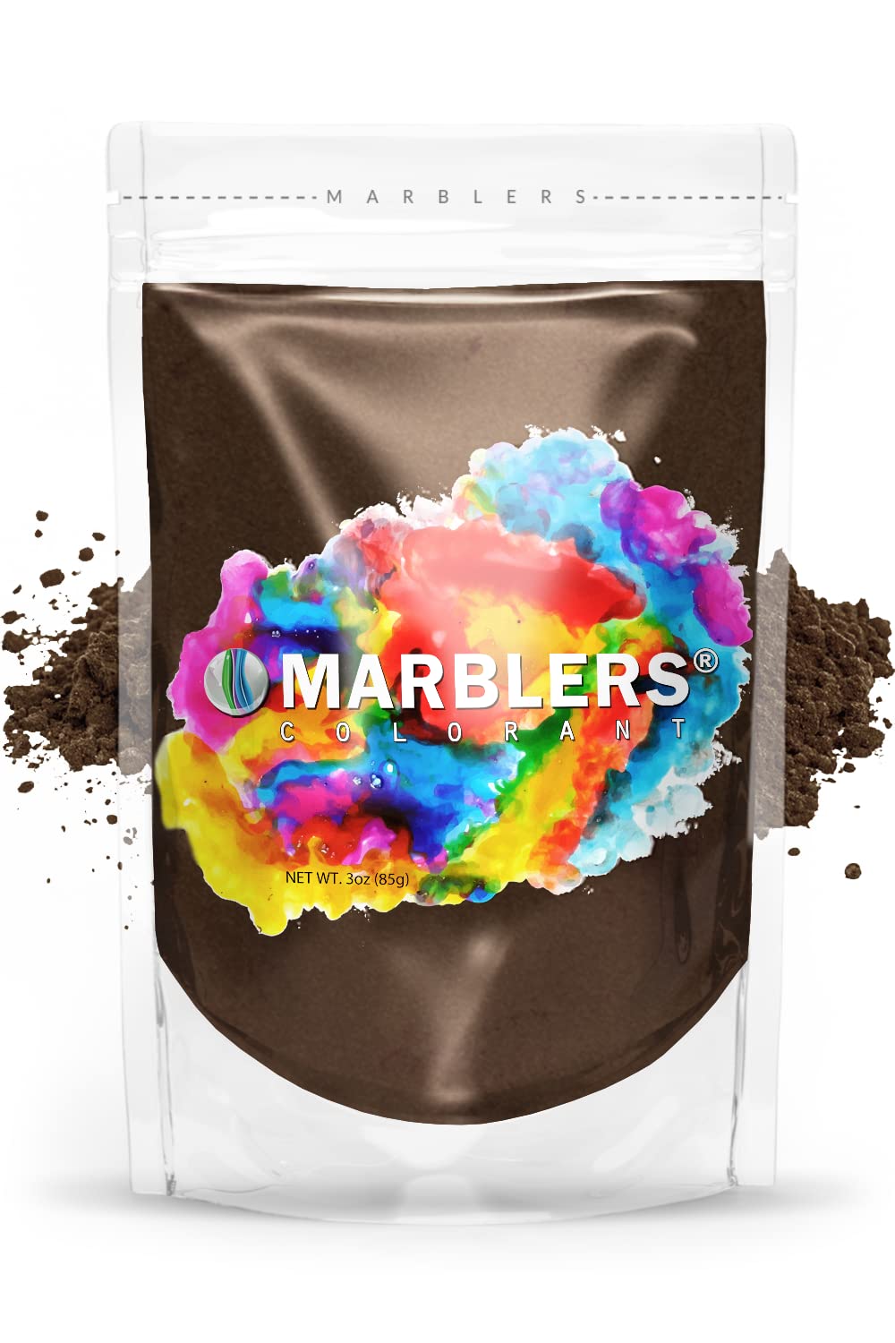 MARBLERS Brown Mica Powder [Coffee Brown] 3oz (85g) | Cosmetic Grade | Epoxy Resin Pigment | Dye | Non-Toxic, Vegan, Cruelty-Free | Lip Gloss, Nails, Body Butter | Bath Bomb, Candle & Soap Making