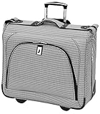 London Fog Cambridge 44 Inch Wheeled Garment Bag, Black/White