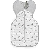 Love to Dream Warm Swaddle UP 2.5 TOG Baby Sleep Sack for Autumn & Winter | Arms Up Position for Self-Soothing, Calms Startle Reflex | Small 8β13 lbs, White Rainbow Dream