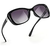 SIPHEW Women Polarized Sunglasses w UV Protection | Womens Vintage Square Wrap Lightweight Shade