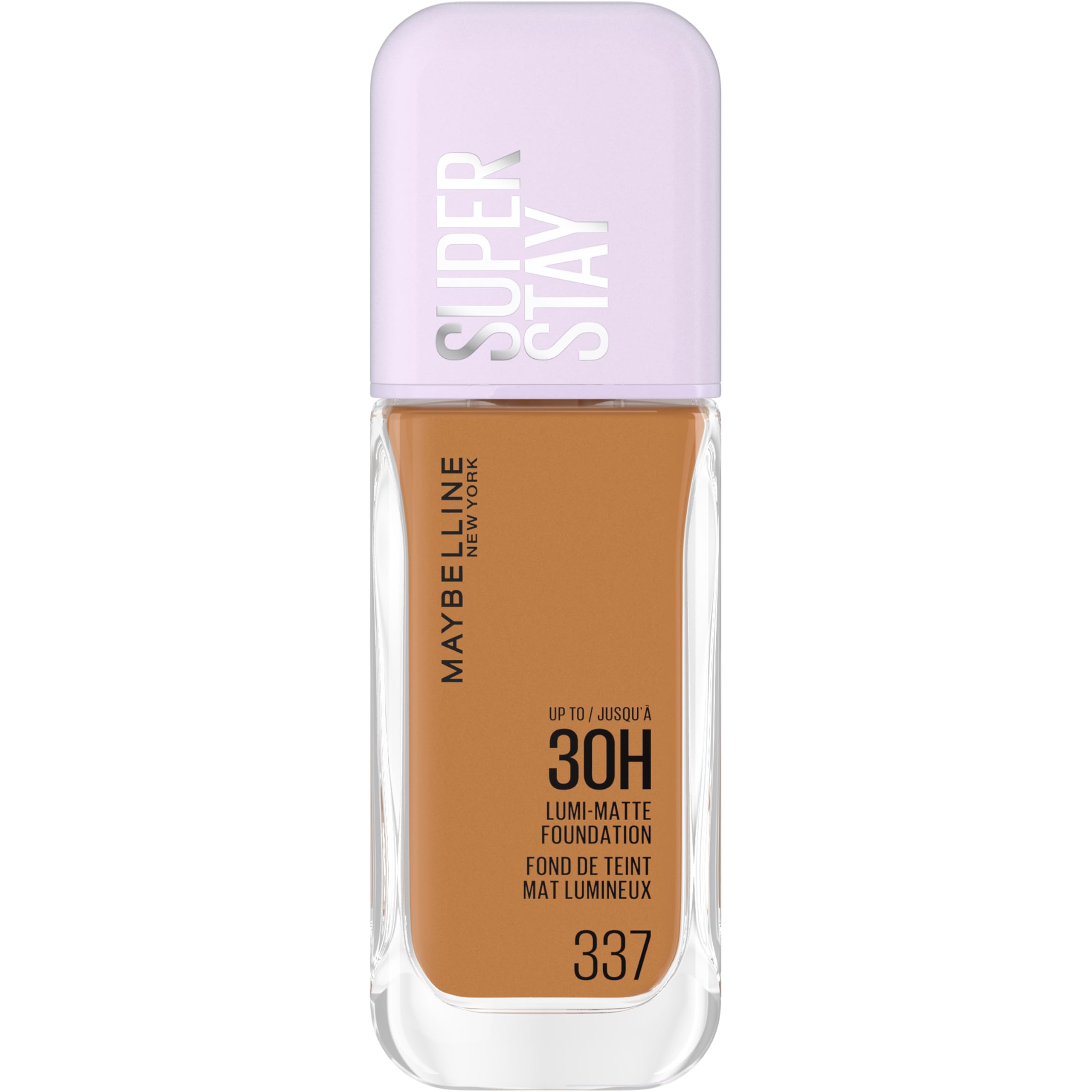 Maybelline New York Super Stay up to 30HR Lumi-Matte Foundation, Medium-Full Coverage, Vegan Formula*, Amino Acids, Niacinamide, Vitamin E, All Day Wear - Shade: 337