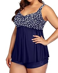 Aqua Eve Women Plus Size Tankini Swimsuit Two Piece