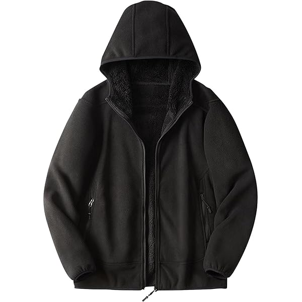 Amazon.com: Polar Fleece Hoodies for Men Heavyweight Winter