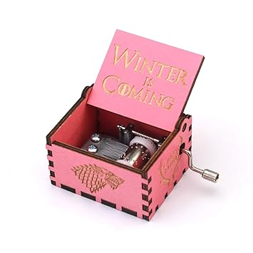 Patpat Game Of Thrones Music Box Hand Crank Carved Wooden Musical Box Musical Gift Play Main Titles Pink Amazon In Home Kitchen