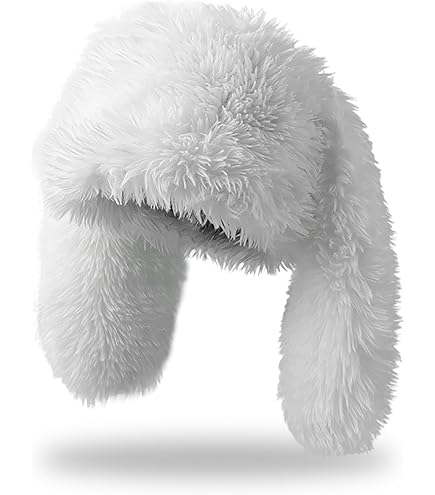 Women Cute Rabbit Ear Plush Beanie Cap Outdoor Fluffy Bunny  display picture 1