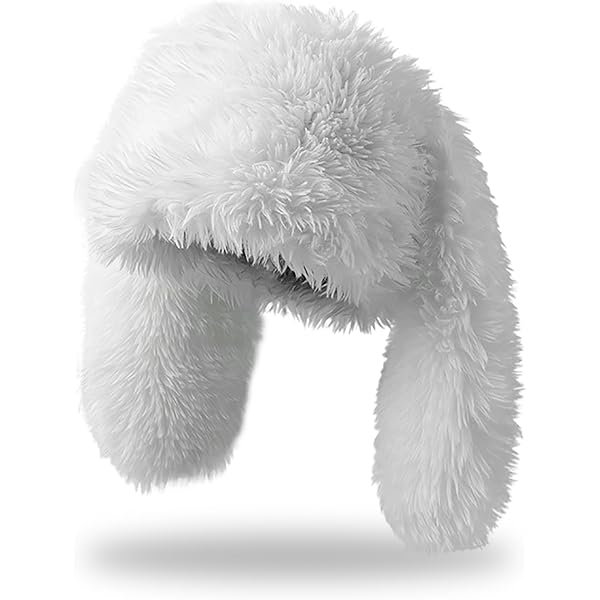 Cute Faux Fur Bunny Beanie Hat Long Ears Funny Warm Fluffy  display picture 1