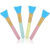 Cuttte 4pcs Silicone Face Mask Applicators, Hairless Facial Brushes for Mud | Flexible Face Mask Brush, Soft Lotion Applicator, Facial Skincare Makeup Spatula for Mud, Moisturizers, Clay, Charcoal, Cream