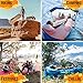 Chillbo SHWAGGINS Inflatable Lounger Best Inflatable Hammock Beach Chairs Inflated Chair for Adults Hammock Chair #1 Air Couch Outdoor Lounge Chair Air Bag and Camping Accessories Blue Leaf