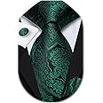 Dubulle Mens Tie Set Solid Paisley Silk Striped Necktie for Men with Cufflinks Tie and Pocket Square