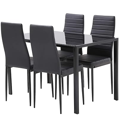 FDW Dining Table Set for Small Spaces, Modern Rectangular