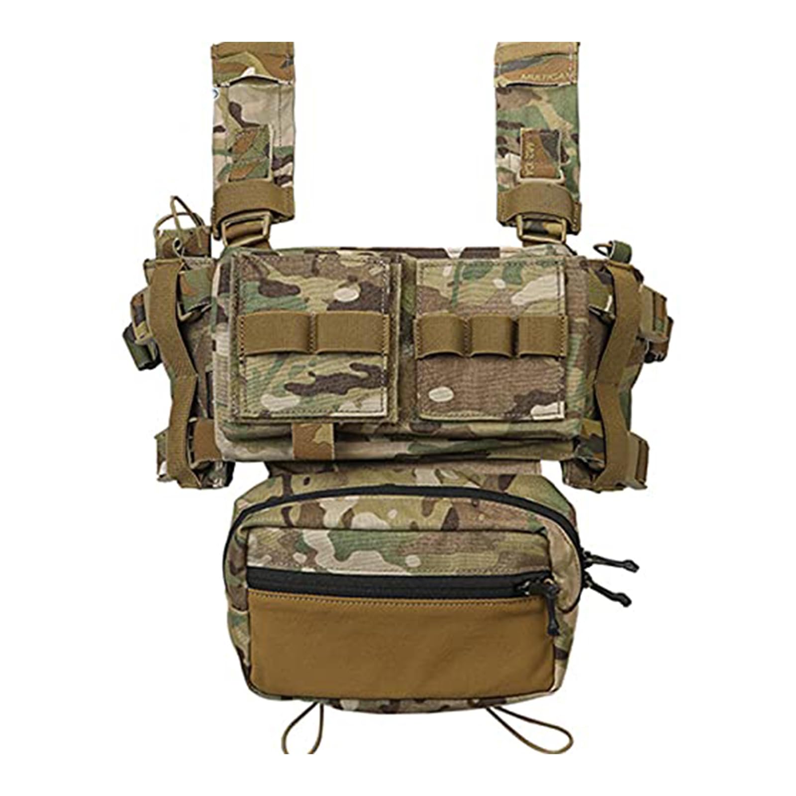 EMERSONGEARS MK3 Tactical Chest Rig Combat Micro Fight Chassis 5.56 Mag Pouch EM2961(Multi-Camo)