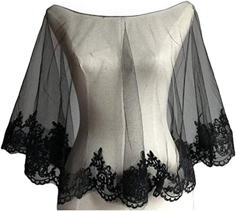 ZAHY Women's Wraps Cape Lace Shawl for Wedding Dresses