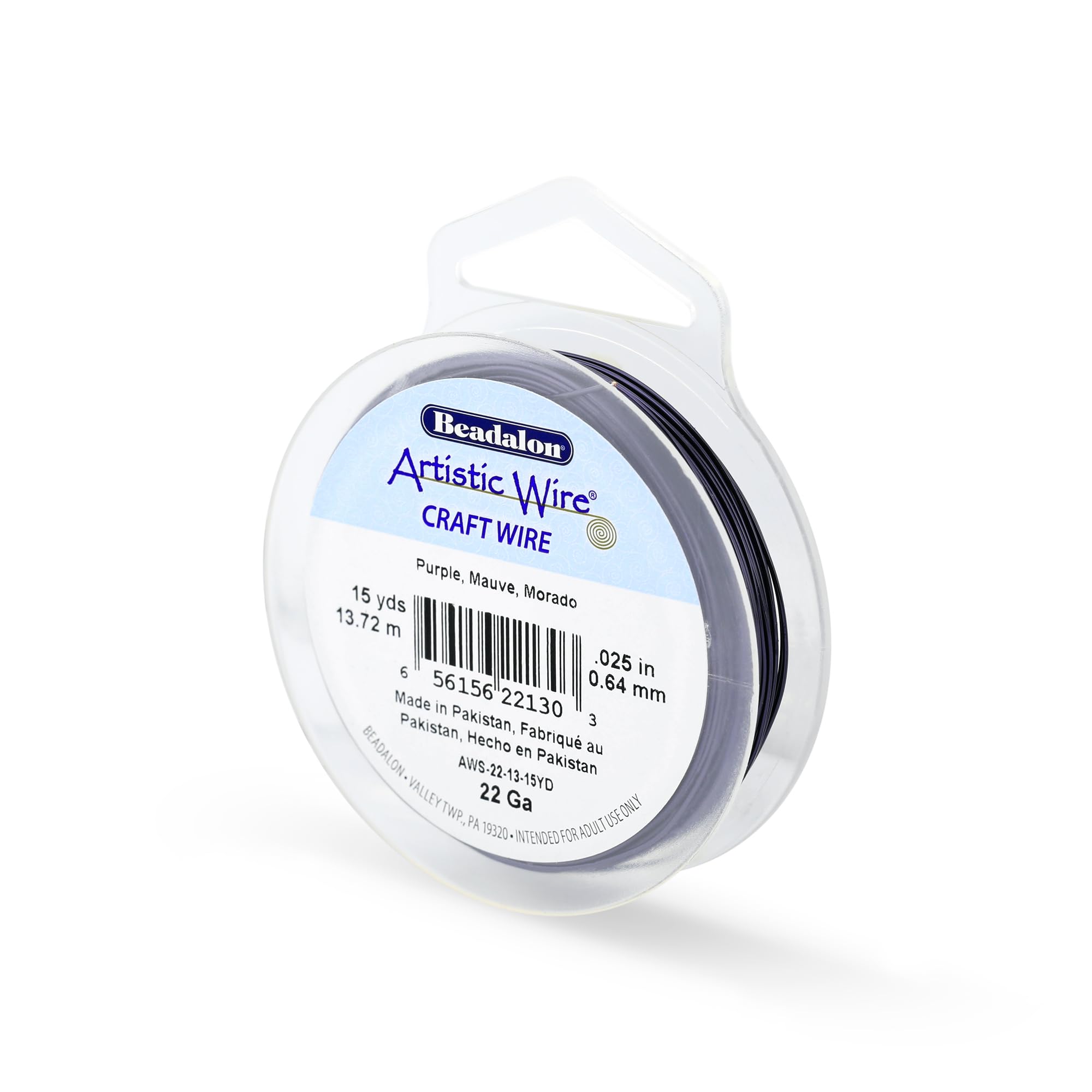 Beadalon 15-Yards Artistic 22-Gauge Wire, Purple