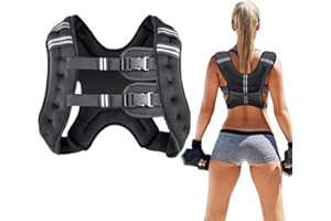 Prodigen Weighted Vest for Women and Men 8 12 16 20 25 30 Lbs with Reflective Stripe and Double Adjustable Buckle Straps Weight Vests for Strength Training, Jogging, Cardio, Weight Loss
