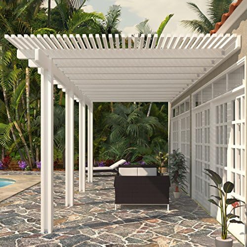 Heritage Patios Aluminum Pergola - 10 ft. x 18 ft. (White) / 20 lbs.