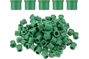 Gohantee 1/4" Quick Coupler Charging Gaskets, HVAC Hose Seals Gaskets, Rubber Gasket Seals, Manifold Sealing O-Ring Repair Kit Rubber Gasket Fit for R410A/R134A 100PCS Green