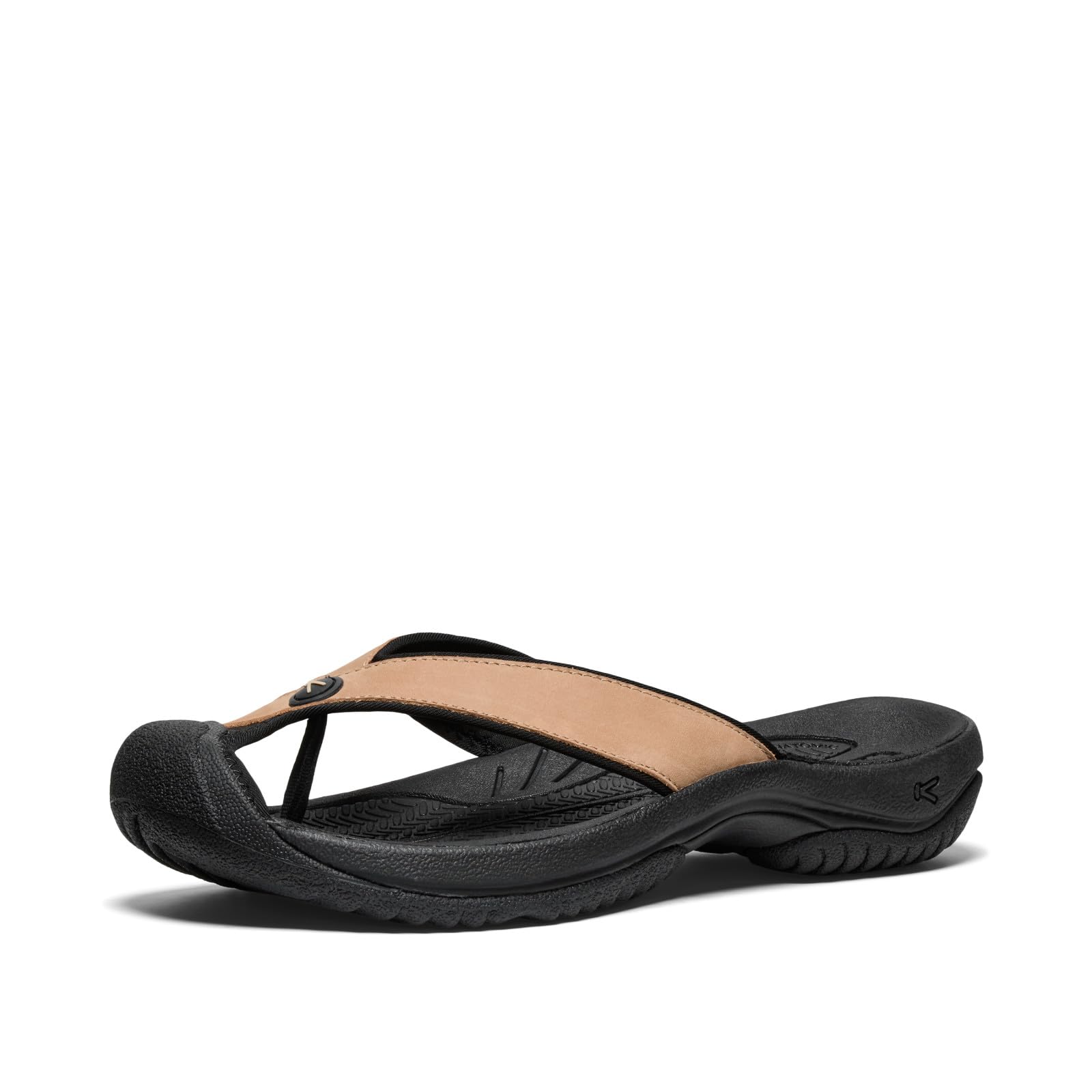 KEEN Men's Waimea H2 Toe Protecting Flip-Flops, Cornstalk/Black, 15 Image