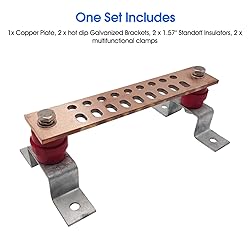 MOKIKUBA Copper Ground Bus Bar,Multipurpose Ground