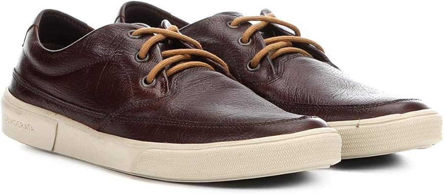 sapatênis couro democrata sider hit masculino