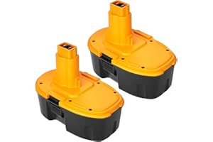 FHYBAT 2 Packs 4500mAh Ni-Mh DC9096 DC9098 DC9099 DW9098 Battery Replacement for Dewalt 18V Battery Compatible with Dewalt 18 Volt XRP Battery DW9095 DW9096 DW9099 DE9039 DE9095 DE9096 DE9098 DE9503(Yellow)