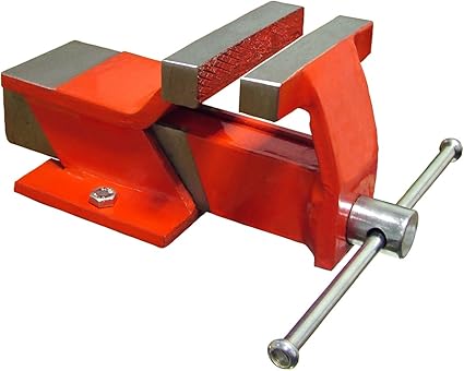 Morsa Da Banco In Acciaio Con Base Fissa Mm 100 Amazon It Fai Da Te