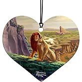 Trend Setters Disney – Lion King – Return to Pride Rock –Simba and Nala – Heart-Shaped Hanging Acrylic Print Accessory – For Gifting and Collecting ACPHEART484
