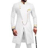 APTX African Suit for Men Dashiki Embroidery Jackets and Pants 2 Piece with Kerchief Slim Fit Formal Outfits Wedding