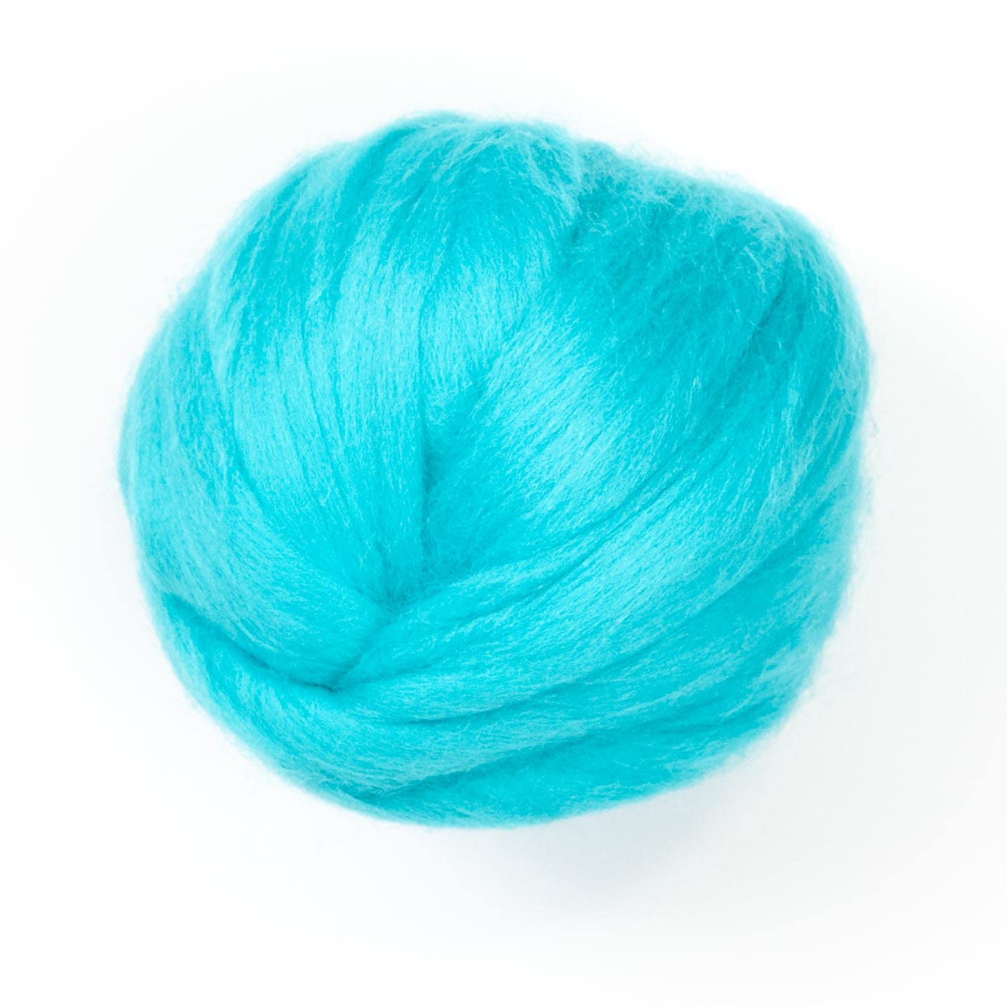 Kondoos Coloured 225 gram Natural Wool roving Tops, Best Wool for Needle Felting, Wet Felting, handcrafts, Spinning and Stuffing Fleece. (Cyan) — image 1