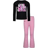 Under Armour girls 2-piece Long Sleeve Tee and Leggings Set, Soft & Comfortable