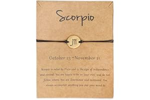 XUN Zhe Silver Zodiac Bracelet Constellation Sign Bracelet for Women.12 Astrology Horoscope Bracelet/Anklet Friendship Couple Jewelry with Card