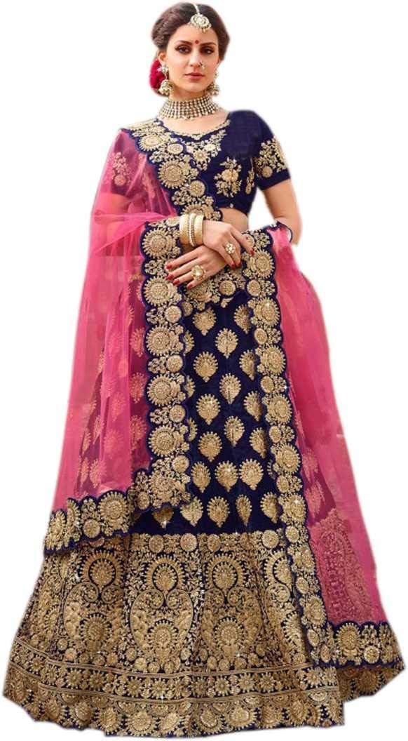 Arohi Women's Silk Semi-stitched Lehenga Choli (Kedar-Maroon-AROHI2019_Maroon_Free Size)