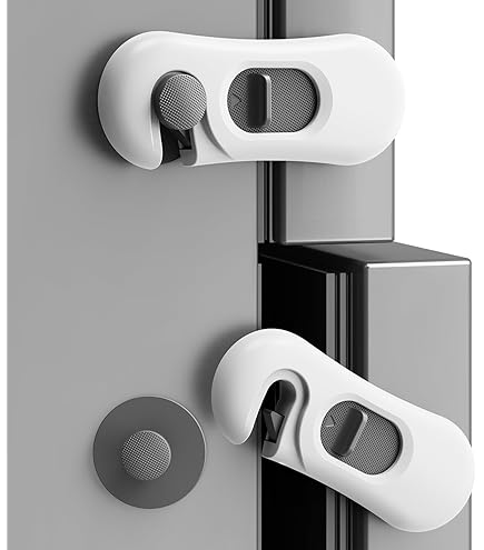 2025 Refrigerator Lock – Baby & Pet Proofing For Cabinets, Drawers, Freezers & RVs – Strong Adhesive, 90° Rotating Base