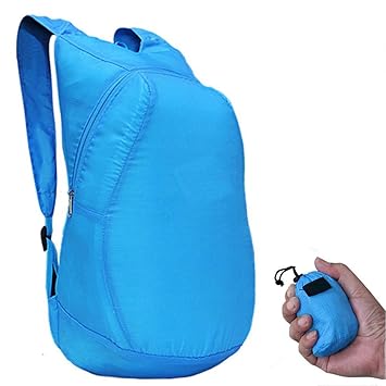 DALUCI Acutas Unisex Nylon Lightweight Foldable Waterproof Outdoor Travel, Hiking Backpack (Blue)