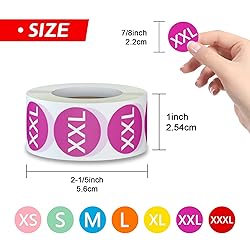 Misofuki 3500 Pcs 7 Rolls 7 Sizes 7/8 Inch Clothing