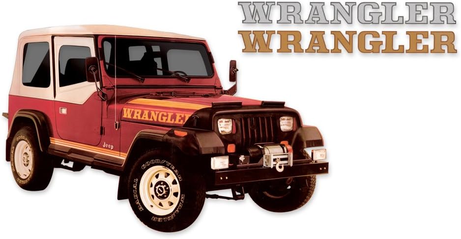 Amazon Com Wrangler 1987 1988 Jeep Yj Decals Stripes Kit Silver Automotive
