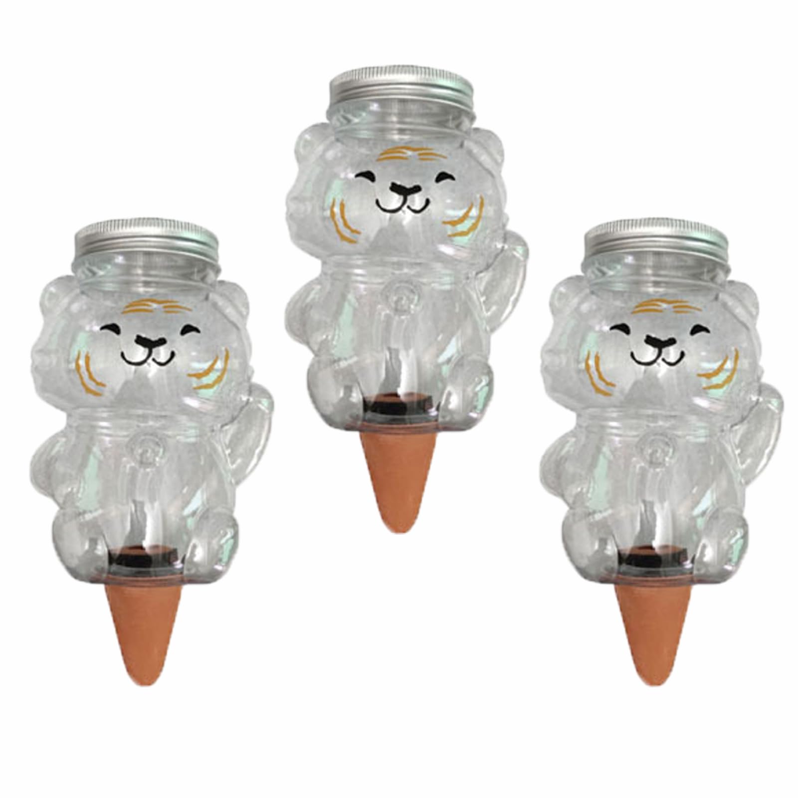 LSRVNM 3 PCS Plant Waterer Self Watering Globes, Plant Spikes Insert, Garden Watering Stakes Automatic Irrigation Device for Automatic Irrigation Planter Insert (350ML, Tiger shape)