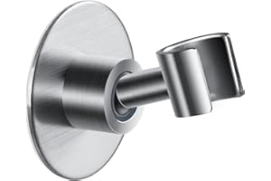 simpletome Shower Head Holder Adhesive Handheld Shower Wand Holder Adjustable Shower Head Bracket Shower Wall Mount Holder Fu