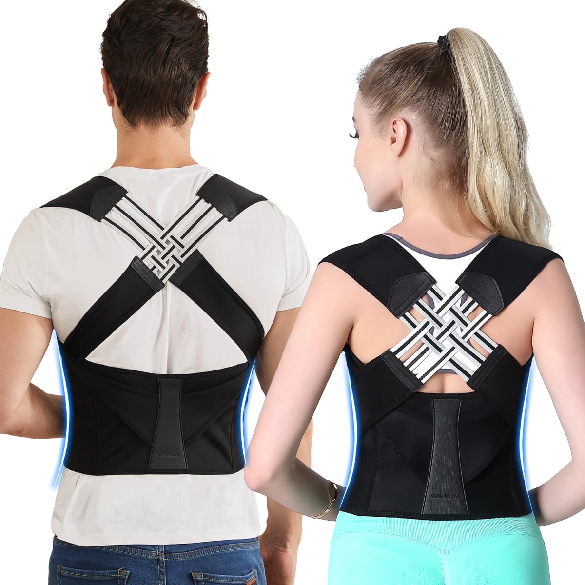 Photo 1 of VOKOKOYA Posture Corrector for Women and Men,Adjustable Shoulder Straightener,Back Support Brace,Upper Spine scoliosis, hunchback X-Large