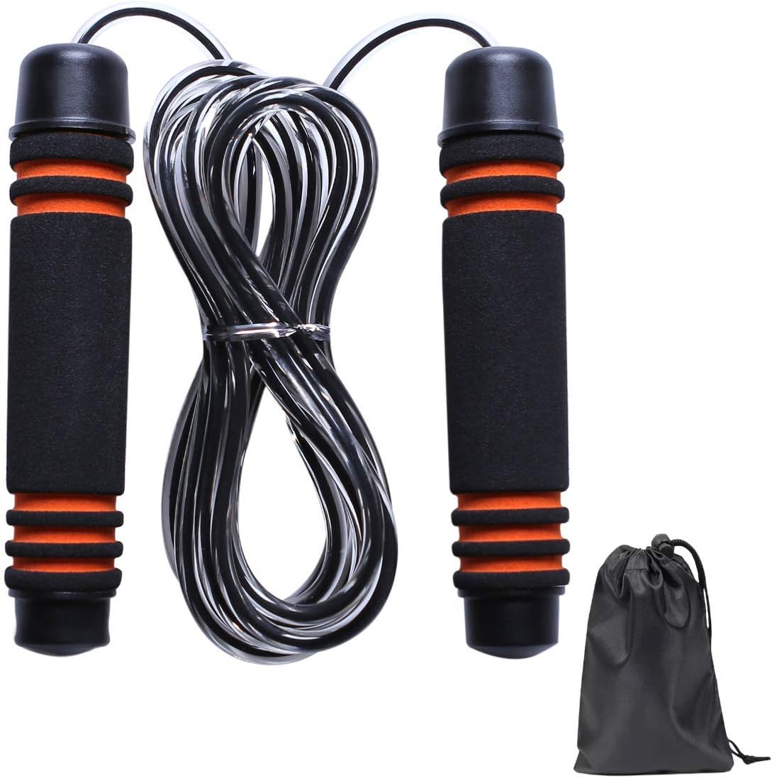 Tangle Free Rapid Speed Workout Skipping Rope Exercise Adjustable With Foam Handles For Endurance Training And Home Gym Fitness Jumping Ropes For Girls Boys Men Women Adults Kids Bomei Jump Rope Sporting Goods Sports Outdoors